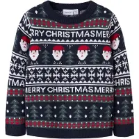 Name it Genser - NmnRastokka - Strikk - Dark Sapphire - - 2 år (92) - Genser