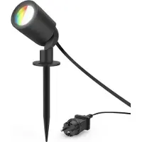 Hama Smart LED-spot med jordspyd, svart WLAN, IP65 RGBW dimbar