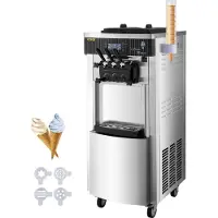 Vevor softismaskin 2200W kommersiell vertikal softismaskin 5,3 til 7,4 gallon per time ismaskin for restauranter, barer, kafeer, bakerier
