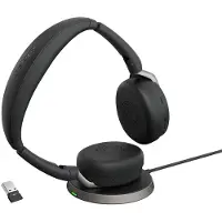 Jabra Evolve2 65 Flex Uc Usb-c Stereo + Wireless Charger Trådløse Hodetelefoner