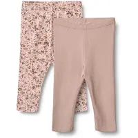 Wheat Leggings - 2-pack - Jules - Rose Powder Blomster - - 68 - Leggings