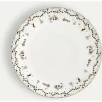 Fyrklövern Juleminner tallerken 28 cm, Minner Middagstallerken