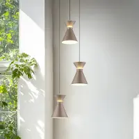 HELESTRA LED-hengelampe LUK, 3 lyskilder, brun, dimbar