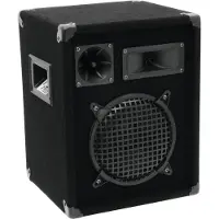 Omnitronic DX-822, 3-veis, 1.0 kanaler, Koblet med ledninger (ikke trådløs), 150 W, 50 - 18000 Hz, Sort