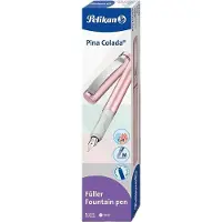 Pelikan Pina Colada, Rosa, Fyllesystem med patron, Plast, Lakk, Rustfritt stål, Medium