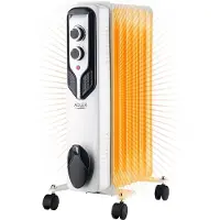 Adler Elektrisk oljeelement med hjul og termostatstyring