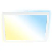 Briloner LED-taklampe Tava A, CCT, 29 x 29 cm, hvit, fjernkontroll