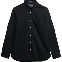Superdry for man. M4011064A Essentials Tailored Lite Shirt black (M), Cotton, Classic, Long sleeve