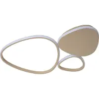 Lucide LED-taklampe Samling, lengde 62 cm, taupe, metall