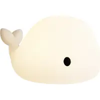 QAZQA Bordlampe hvit 30 cm inkl. dimbar LED IP54 oppladbar - Baby Whale