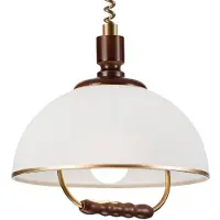 Lamkur Hengelampe Ilsa, hvit/gull, Ø 30 cm, høydejusterbar