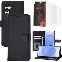MyTPhone Samsung Galaxy S25+ CardMate MagSafe lommebokveske i lær med kortholder, stativ, 2x skjermbeskytter - svart