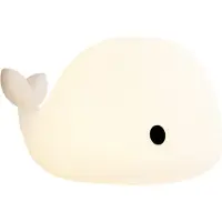 QAZQA Bordlampe hvit 50 cm inkl. LED dimbar IP54 oppladbar - Baby Whale