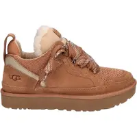 Ugg for woman. 1144032 Lowmel Leather Sneakers brown (36), Flat, 1 to 3 cm, Laces, Casual
