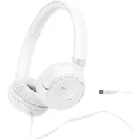 JBL Tune 530C Wired USB-C On-ear Headphones White