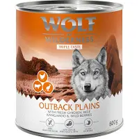 Wolf of Wilderness Økonomipakke "Triple Taste" 24 x 800 g - Triple Taste Outback