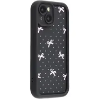 Mtp Products iPhone 13 Stilig støtsikkert TPU-deksel med forhøyede kanter - svart / prikkete sløyfe