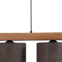 Duolla Pendellampe Forest, tre lys/svart, jute brun, 3 lyskilder
