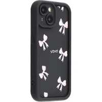 Mtp Products iPhone 13 Stilig støtsikkert TPU-deksel med forhøyede kanter - svart / sløyfe