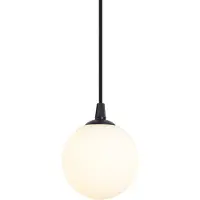 QAZQA Moderne pendellampe svart med hvitt glass for skinnesystem 1-fase - Slimline Eira