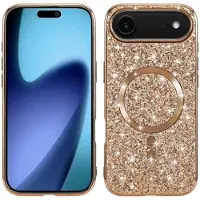 Mtp Products iPhone Air Galvanisert glitter-deksel - MagSafe-kompatibel - Rosegull