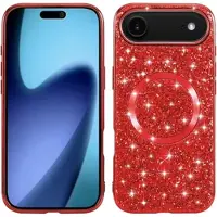 Mtp Products iPhone Air Galvanisert glitter-deksel - MagSafe-kompatibel - rød