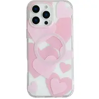 Mtp Products iPhone 16 Pro Pure Love Magnetisk Hybrid-deksel - Rosa