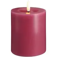 Moods & More LED-blokklys i vintage rose med smelte­effekt – Ø 7,4 cm x H 10 cm