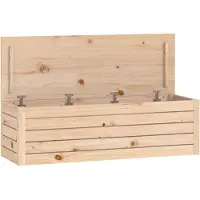 vidaXL Putekasse 109x36,5x33 cm heltre furu