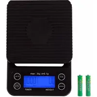 INF Digital kjøkkenvekt / kaffevekt 3 kg/0.1g Svart Black