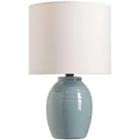 Pauleen bordlampe SEA RHYTHM, hvit/blå, høyde 30 cm, keramikk