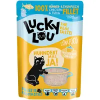 Lucky Lou Extra Food 12 x 70 g - Kylling & tunfisk i buljong