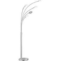 Fischer & Honsel Leuchten LED-gulvlampe Dent, nikkel/krom, 225 cm, metall, CCT 5 lyskilder, 500 lm, 12000