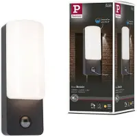 Paulmann BONNIE LED PIR vegg-/utendørsarmatur 8.5W 560lm 3000K IP44 230V antrasitt aluminium
