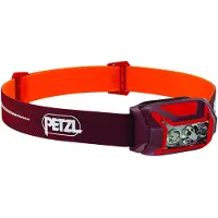 Petzl Actik Core, Hodebåndslommelykt, Rød, Knapper, Batterinivå, IPX4, LED