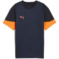 Puma individualCUP Football Jersey Youth, Clothing, Navy/Glowing Red/Heat Fire, 7-8Y