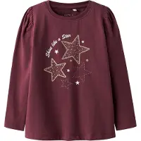 Name it Genser - NmfRstar - Burgundy - - 5 år (110) - Genser