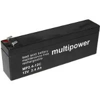 Multipower PB-12-2,4-4,8 Blybatteri 12 V 2.4 Ah Blyfleece (B x H x T) 178 x 66 x 34.5 mm Fladstik 4,8 mm Cyklusstabilt, Vedligeholdelsesfri, Lav selvafladning