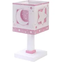 DALBER Bordlampe for barn Moonlight Pink, G4, bredde 14 cm