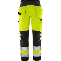 Fristads Green håndverkerbukse kl. 2 2641 GPLU Varselgul/svart C154