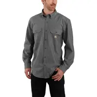 Carhartt Chambray Shirt Men Black Chambray M