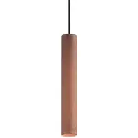 Ideal Lux hengelampe Look, mørkebrun, Ø 6 cm, metall
