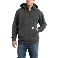 Carhartt Heavyweight Collagegenser med glidelås, Herre, Carbon heather, XXL