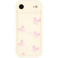 Mtp Products iPhone Air Stilig støtsikkert TPU-deksel med forhøyede kanter - Hvit / sløyfe