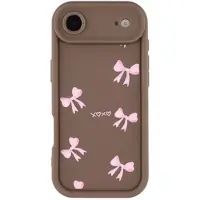 Mtp Products iPhone Air Stilig støtsikkert TPU-deksel med forhøyede kanter - Brun / sløyfe