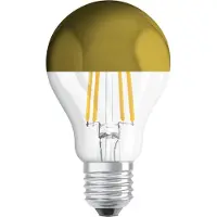 Osram LED-toppforspeilet lyspære, E27. 6,5 W, gull, 2 700 K