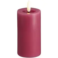 Moods & More LED-blokklys i vintage rose med smelte­effekt – Ø 4,9 cm x H 10 cm