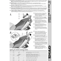 Shad Honda Vfr800/vfr800 Vtec Bakre Montering Av Toppboks