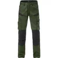 Fristads Bukse med kneputerlommer 2555 STFP Militærgrønn/svart D112
