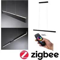 Paulmann LED-hengelampe Aptare, svart, 2700 K, smart, dimbar.